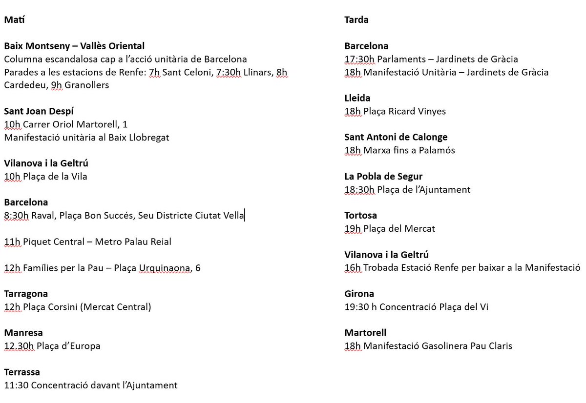 Palestina_cat's tweet image. 🇵🇸 Convocatòries a tot Catalunya per la #27SVagaPerPalest1na
defensempalestina.org/convocatories/

El 27 de setembre, aturem-ho tot per aturar el genocidi! 

Prou complicitat! Aturem el comerç d'armes amb Israel i els negocis que es lucren amb el genocidi i la colonització!
