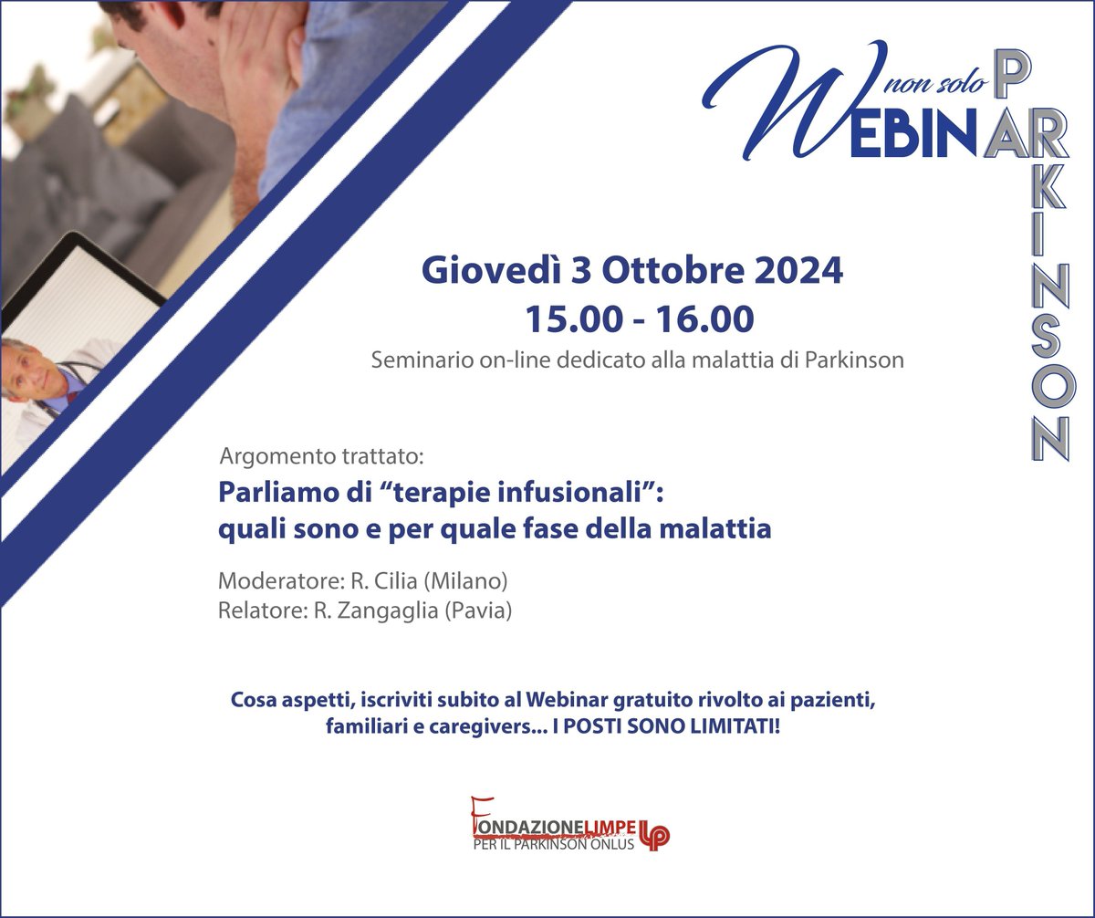 𝟑 𝐨𝐭𝐭𝐨𝐛𝐫𝐞 𝐚𝐥𝐥𝐞 𝐨𝐫𝐞 𝟏𝟓:𝟎𝟎  𝐏𝐚𝐫𝐥𝐢𝐚𝐦𝐨 𝐝𝐢 “ 𝐭𝐞𝐫𝐚𝐩𝐢𝐞 𝐢𝐧𝐟𝐮𝐬𝐢𝐨𝐧𝐚𝐥𝐢” : 𝐪𝐮𝐚𝐥𝐢 𝐬𝐨𝐧𝐨 𝐞 𝐩𝐞𝐫 𝐪𝐮𝐚𝐥𝐞 𝐟𝐚𝐬𝐞 𝐝𝐞𝐥𝐥𝐚 𝐦𝐚𝐥𝐚𝐭𝐭𝐢𝐚  📌ISCRIVITI SUBITO: buff.ly/3MFbqXM