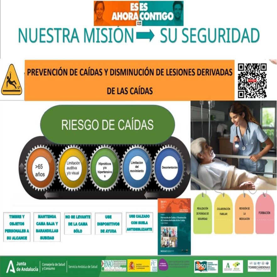 Hoy día mundial de la concienciación de la prevención de caídas en los adultos mayores el grupo Bpso Torrecárdenas y el subcomité de caídas del HUT hace extensible las precauciones universales, evitemos juntos las caídas   #esahorayescontigo #BPSO #Toleranciazeroalascaidas