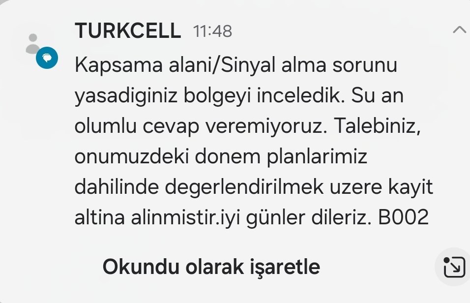 Günlerdir Telekom şirketlerinin fahiş zamlarına isyan ediyoruz

Bu fahiş zamları yapıyorlar ama İstanbul'un göbeğinde, koca bir apartman ve en az 10 dairesi, fatura ödemesine rağmen, <a href="/Turkcell/">TURKCELL</a> <a href="/TurkcellHizmet/">TURKCELL Müşteri Hiz</a> 'in hizmetinden faydalanamıyor

Neden?
1 sene önce baz istasyonu olan