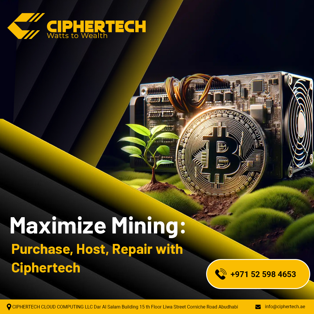 ciphertechae's tweet photo. Start your journey with Bitcoin miner! Invest in Bitcoin miner S21 200T and Antminer mining hardware. Explore our expert hosting solutions & easy repair services across UAE to ensure optimal efficiency and uptime.
๐https://t.co/TpEzf7Pcxr
๐+971 52 598 4653
#Ciphertech https://t.co/wDBVJPaNWj