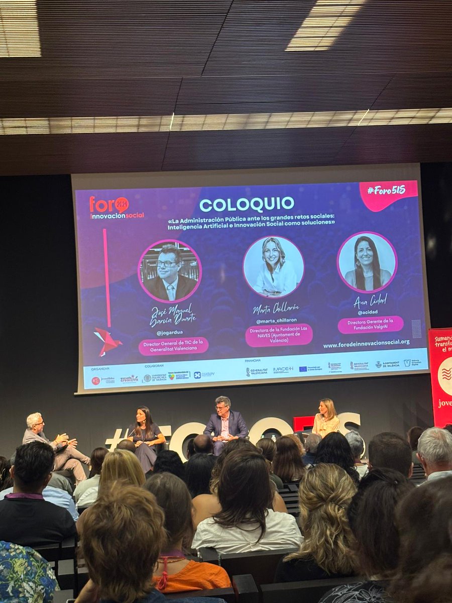 <a href="/acidad/">Ana Cidad</a> explica cómo <a href="/fvalgrai/">valgrai</a> trabaja para integrar la IA en sectores estratégicos de la Comunitat Valenciana.

#Foro5IS #Innovación #IA #Formación