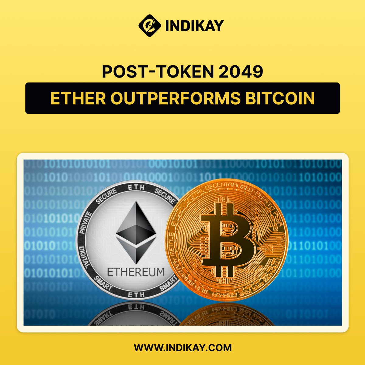 🚀 Ether outperforms Bitcoin post-Token 2049!
ETH rose 2.6%, surpassing BTC's 1.2%, while the overall crypto market remains flat. Could this be the start of Ether's continued dominance? Find out how you can benefit with IND! 💡 indikay.com/token-sale

#ETH #Bitcoin #INDIKAY