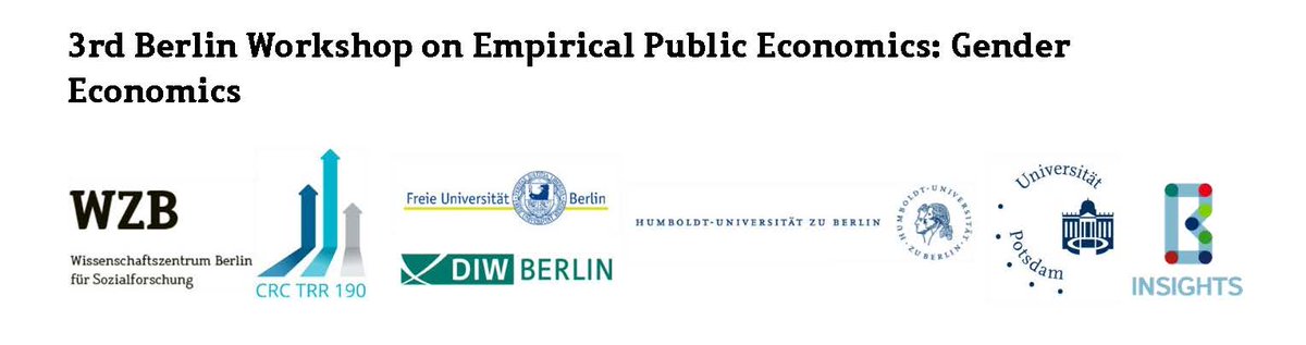 Max Steinhardt (@steinhardt_max) on Twitter photo š¢The 3rd Berlin Workshop on Gender Economics takes place at <a href="/WZB_Berlin/">WZB</a> on Sept 26-27, hosted by <a href="/majaadena/">Maja Adena</a>. Great speaker lineup!
Keynote: <a href="/MurielNiederle/">Muriel Niederle</a> from <a href="/Stanford/">Stanford University</a>
wzb.eu/de/node/81243
#BerlinGenderEcon24
#EconTwitter š¢The 3rd Berlin Workshop on Gender Economics takes place at <a href="/WZB_Berlin/">WZB</a> on Sept 26-27, hosted by <a href="/majaadena/">Maja Adena</a>. Great speaker lineup!
Keynote: <a href="/MurielNiederle/">Muriel Niederle</a> from <a href="/Stanford/">Stanford University</a>
wzb.eu/de/node/81243
#BerlinGenderEcon24
#EconTwitter