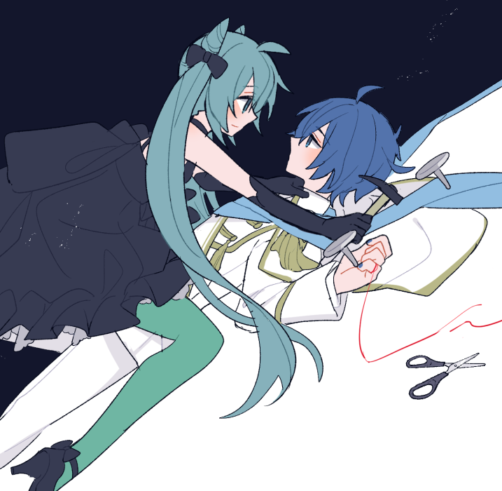 初音ミク ,カイト(ボーカロイド) 「」|由杞のイラスト