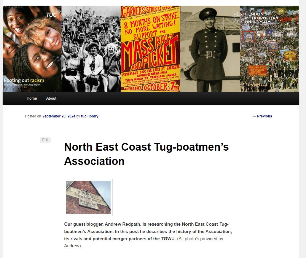 TUC Library (@tuc_library) on Twitter photo Our guest blogger, Andrew Redpath, is researching the North East Coast Tug-boatmen’s Association. In this post he describes the history of the Association, its rivals and potential merger partners of the TGWU bit.ly/4eywX05 <a href="/unitetheunion/">Unite the union: join a union</a> Our guest blogger, Andrew Redpath, is researching the North East Coast Tug-boatmen’s Association. In this post he describes the history of the Association, its rivals and potential merger partners of the TGWU bit.ly/4eywX05 <a href="/unitetheunion/">Unite the union: join a union</a>
