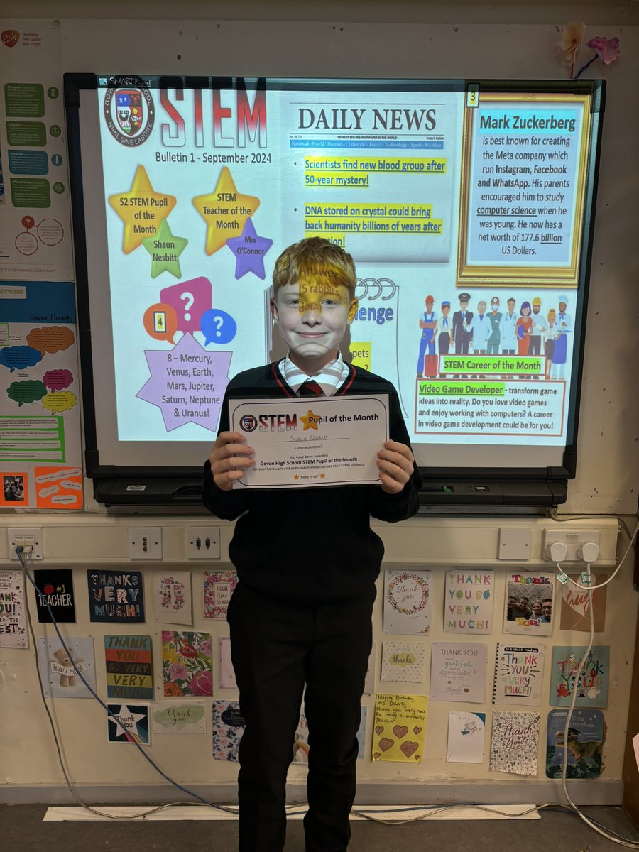 Wider Achievement (@ghswiderach) on Twitter photo Our Young STEM Leaders have started a monthly STEM bulletin. This launched today and our S2 pupils loved the challenges. Our September STEM pupil and teacher of the month have been awarded to Shaun N and Mrs O’Connor. Huge well done to them on this achievement🏆 <a href="/GovanHighSchool/">Govan High School</a> Our Young STEM Leaders have started a monthly STEM bulletin. This launched today and our S2 pupils loved the challenges. Our September STEM pupil and teacher of the month have been awarded to Shaun N and Mrs O’Connor. Huge well done to them on this achievement🏆 <a href="/GovanHighSchool/">Govan High School</a>