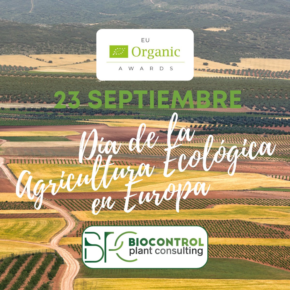 Como cada 𝟮𝟯 𝗱𝗲 𝘀𝗲𝗽𝘁𝗶𝗲𝗺𝗯𝗿𝗲 🗓️ conmemorando el 𝗗í𝗮 𝗱𝗲 𝗹𝗮 𝗔𝗴𝗿𝗶𝗰𝘂𝗹𝘁𝘂𝗿𝗮 𝗘𝗰𝗼𝗹𝗼́𝗴𝗶𝗰𝗮 𝗲𝗻 𝗘𝘂𝗿𝗼𝗽𝗮, una forma de reconocer a quienes cuidan el medio ambiente y fomentan la conciencia ecológica.
#EUOrganic