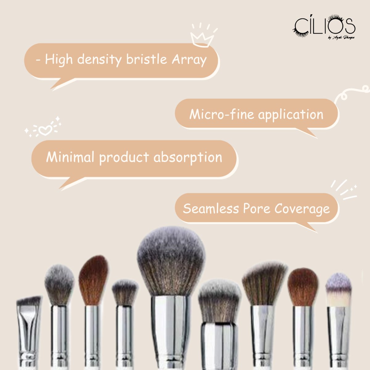 CiliosOfficial's tweet image. Unleash your inner artist with our Professional White Brush Set! From flawless blending to precision detailing, these pro-level brushes are your secret to creating makeup magic.

#MakeupTool #MakeupBrushes #BlendingGame #Cilios #BlendLikeAPro #BrushUpYourGame #MakeupEssentials