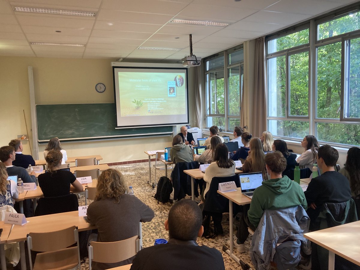 Traditional opening lecture by prof. em. Marc Van Montagu in “The Plant Factory” ⁦<a href="/VIBLifeSciences/">VIB</a>⁩ ⁦@PSB_VIB⁩ ⁦<a href="/ugent_fwe/">UGent Wetenschappen</a>⁩ #pioneers #nxtgeneration