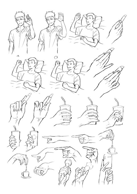 「加々美高浩がもっと全力で教える「スゴい手」の描き方」より。 95ページ目、お疲れ様でした 