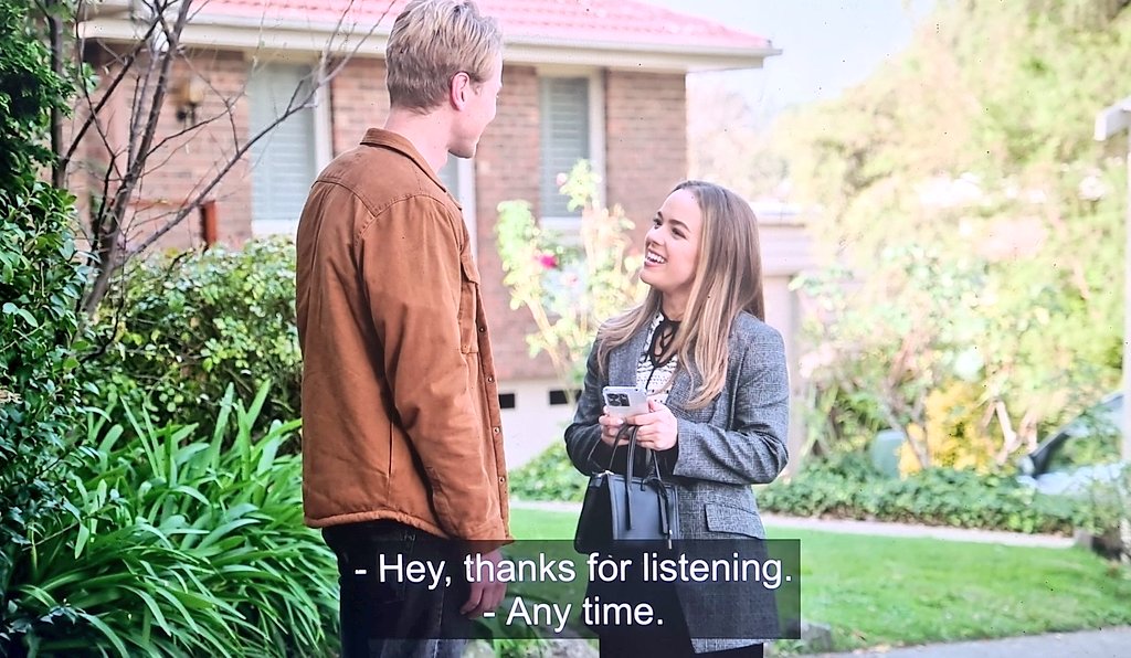 Byron: Hey, thanks for listening...
Holly: (not actually listening) Yeah, any time! 🤣🤣🤣 #Neighbours