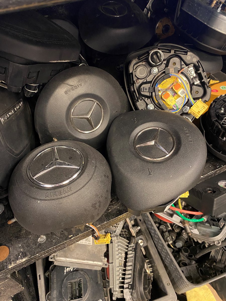 CityPolice's tweet photo. Three men have been arrested as part of an investigation into the sale of counterfeit car airbags, which could have put motorists at risk.

@CityPolicePIPCU and partners searched three addresses in east London and seized fake airbags like those below.

https://t.co/UfrSWdHI7z https://t.co/aaXYzkZcTH