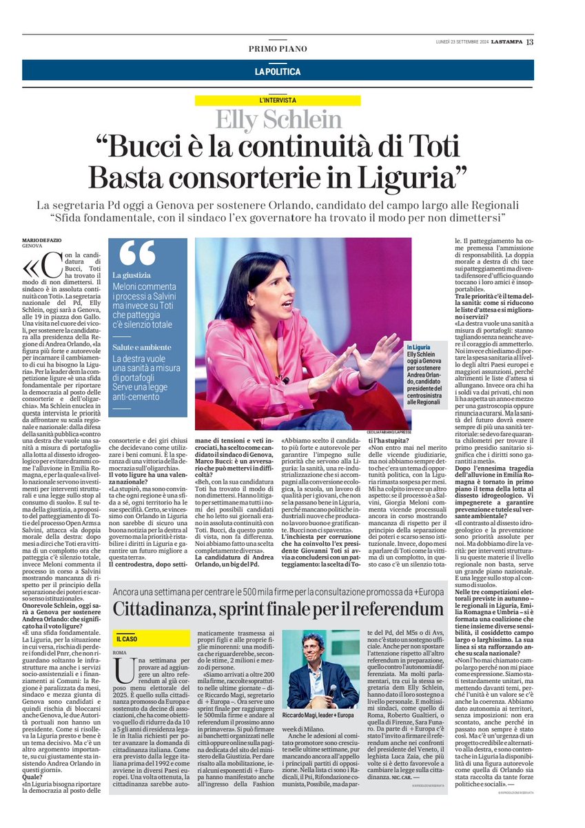 pdasti's tweet photo. Con @AndreaOrlandosp stasera a Genova!
Elly Schlein @ellyesse https://t.co/8cX5eLOTyz