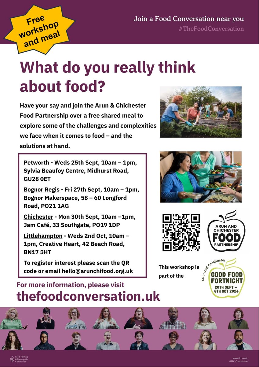 There is SO MUCH going on this week as part of the #ACGoodFoodFortnight including kicking off our <a href="/FFC_Commission/">Food, Farming and Countryside Commission</a> Food Conversation Workshops with #Petworth this Weds &amp; #BognorRegis on Fri- spaces still available to have your say about food issues > forms.office.com/e/SEncHm2wCD