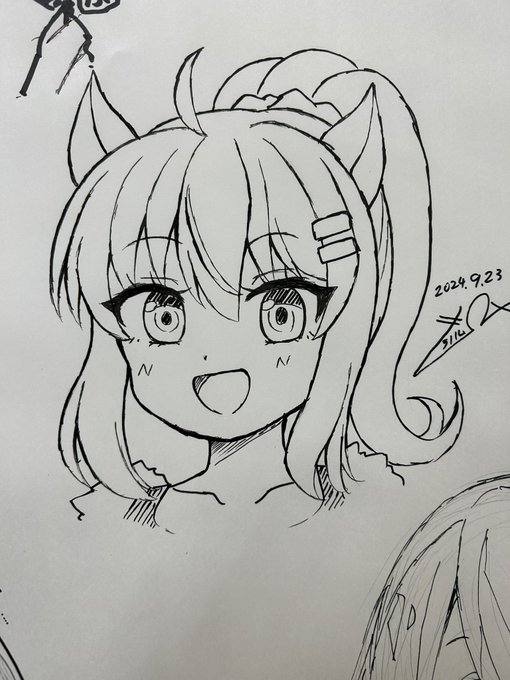 つくばイラストレーター展3日目、ありがとうございましたー!!アナログ苦手絵師渾身のりすこちゃん描いてきたので、明日以降会場に遊びにいく方は見てみてねそしてブレイバーンさんとも写真撮ってもらった余#つくイラ旅2 