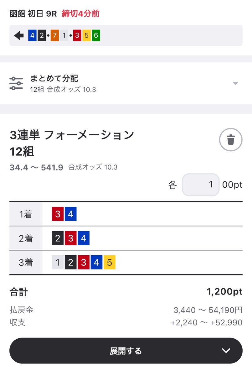 函館競輪9R
34-234-12345