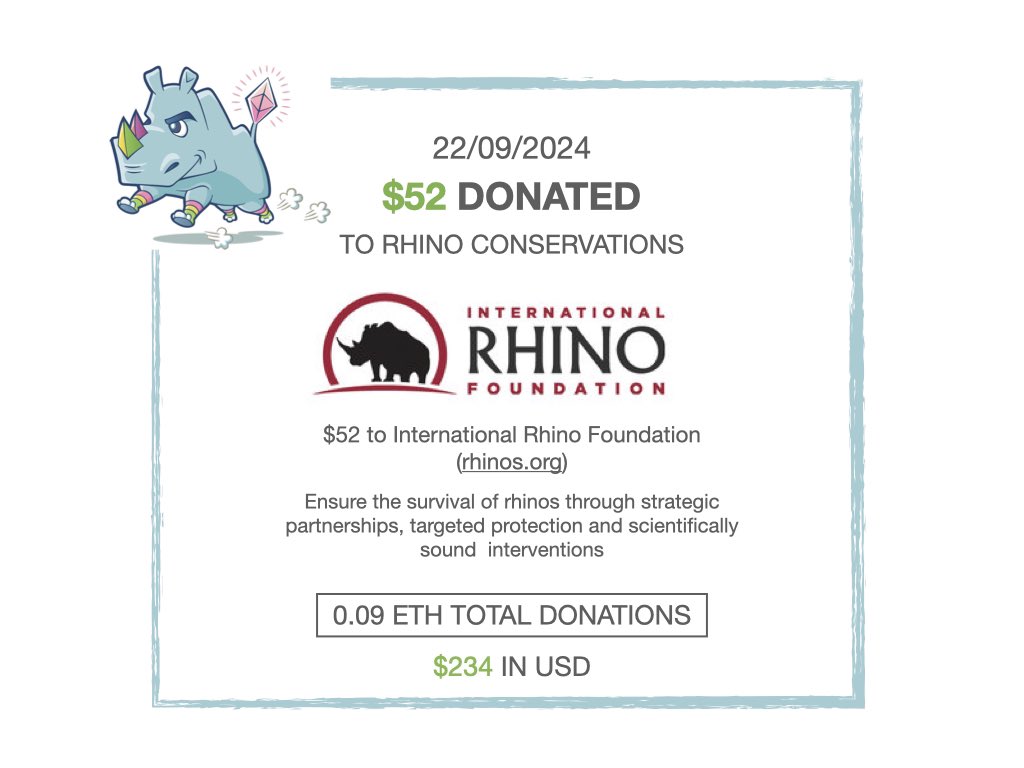 <a href="/ClarissaYorke/">Clarissa Yorke</a> <a href="/ClarissaYorke/">Clarissa Yorke</a> you need to check out <a href="/LeslieToken/">Leslie 🦇🔊</a> project. The ETH mascot $LESLIE has the vision and mission to preserve Rhino conservations, and help via the use of blockchain to the greater good of our planet. Charity and crypto is a perfect duo. 🌍🦏❤️