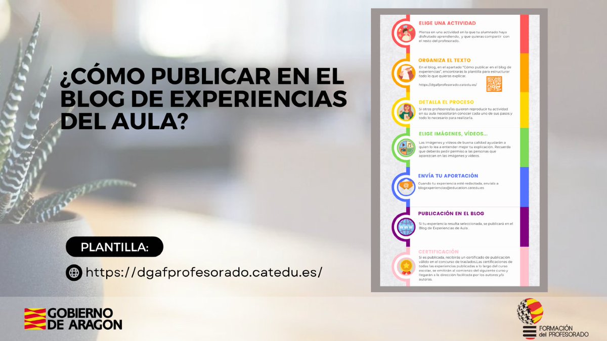 BLOG DE EXPERIENCIAS DEL AULA

EL CUENTO COMO RECURSO EDUCATIVO
El cuento  fomenta la comunicación, estimula el lenguaje, y la creatividad en el alumnado.
CEE SEGEDA de Calatayud escrito por Miriam Gregorio Castejón
acortar.link/5pSWdV
¿Cómo publlicar?
dgafprofesorado.catedu.es/plantilla/