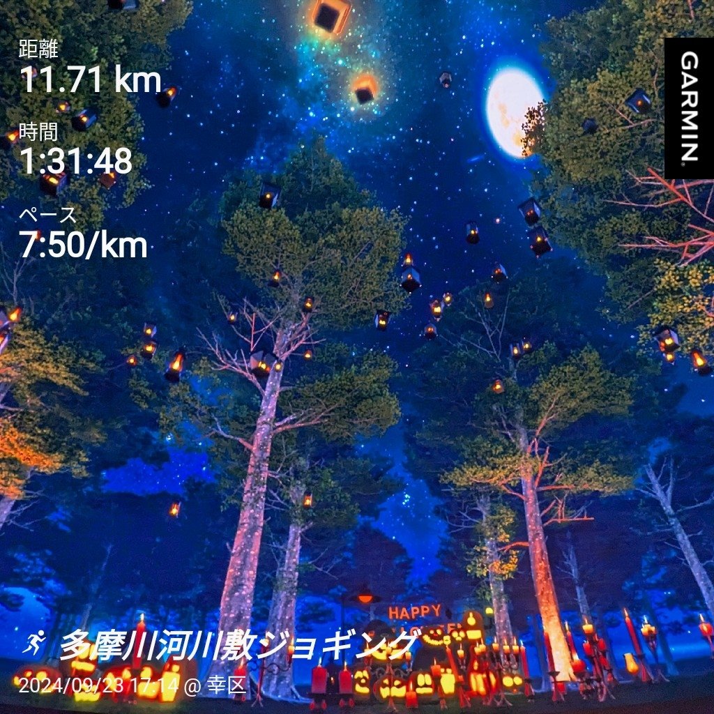 お腹痛かったけどなんとか今日も走れた。続けられたことが偉い。
プラネタリウムは綺麗でした
#ジョギング #ランニング
#多摩川河川敷
#ランニング好きと繋がりたい