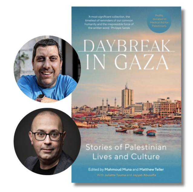Daybreak in Gaza – Mahmoud Muna &amp; Matthew Teller in Conversation

Sunday, October 6th, 5.30pm

Join Mahmoud &amp; Matthew who will discuss the heritage that has been lost, and that which can never be lost.

checkout.square.site/merchant/ML2NM…