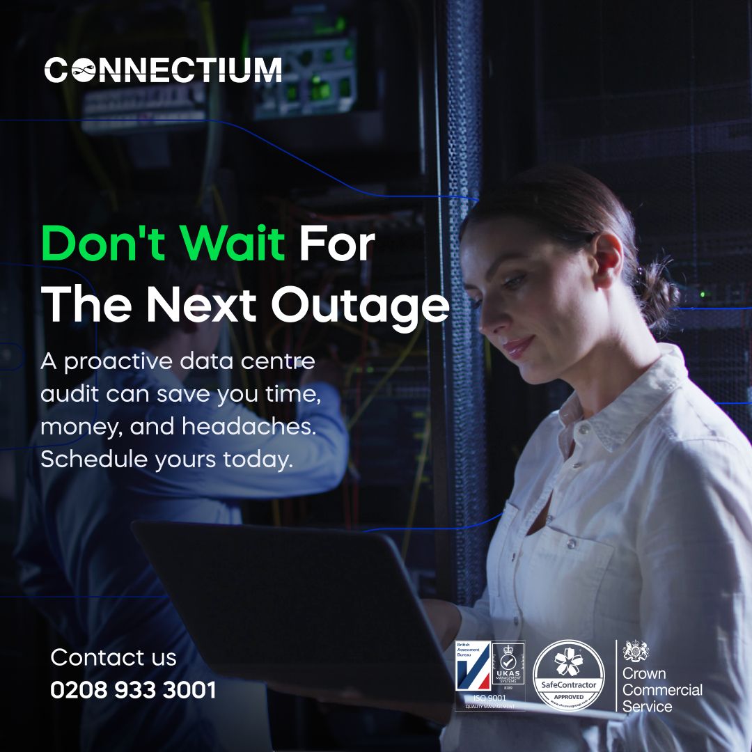 ConnectiumLtd's tweet image. Don’t wait for the next outage. Schedule a proactive data centre audit today.

#DataCentre #ProactiveSupport #ITAudit #Connectium