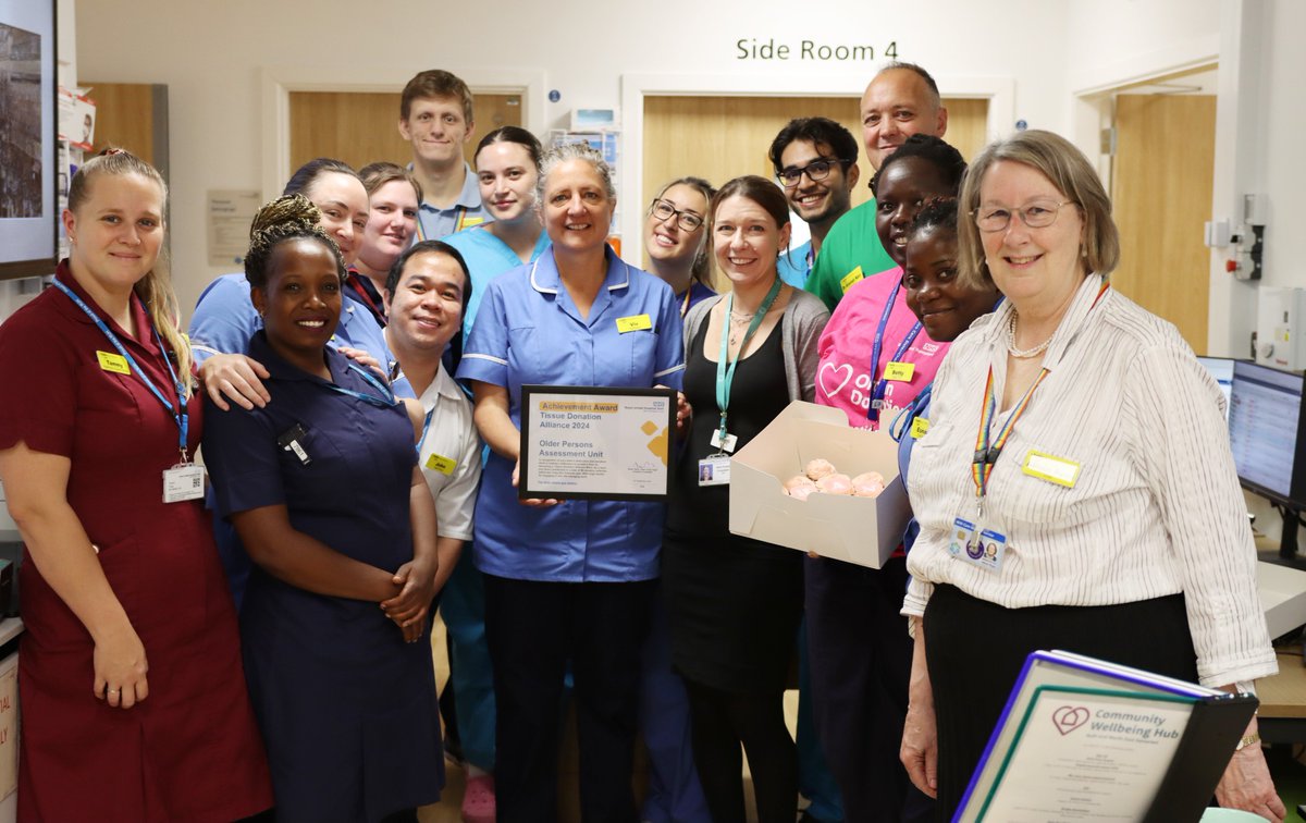 To mark the start of #OrganDonationWeek, Trust Chair Alison Ryan and Betty Muyang, Intensive Care Unit Junior Sister, visited wards and departments across the hospital to thank staff for supporting tissue donation. 

Each team was given a certificate as well as cupcakes.