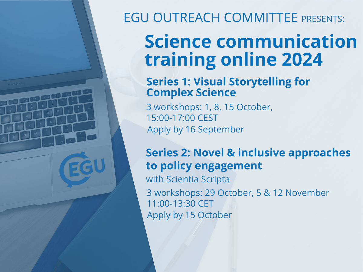 EuroGeosciences's tweet image. Looking to boost your communication skills in #Science4Policy? Why not check out our Outreach Committee&apos;s free science communication training online! You can apply until 15 October!

Apply now: egu.eu/6GA16C/