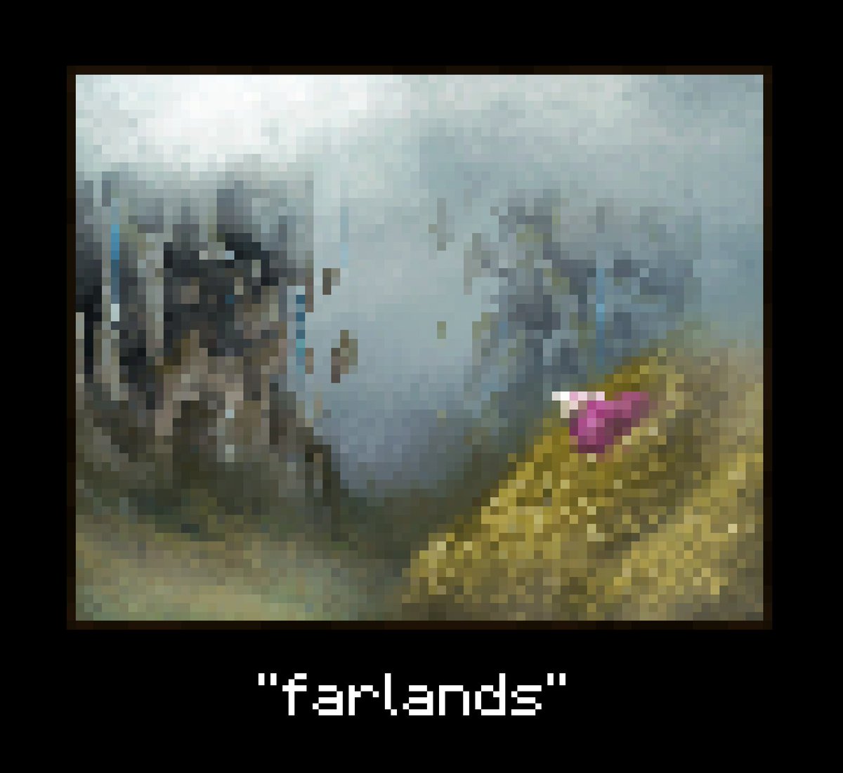 Made a painting for something cool coming up:
"Farlands"

I loved making this and putting all the little details in. I've never really done anything like this, I never do landscapes, or a realistic style in general! But I definitely continue

#Minecraft #farlands #digitalpainting