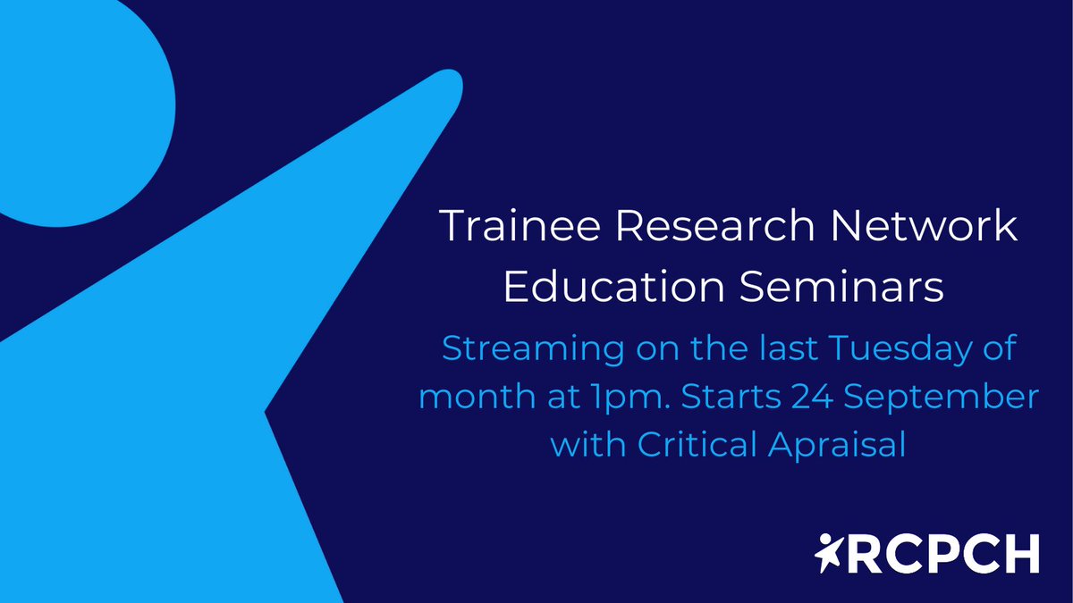 The RCPCH Trainee Research Network is launching monthly seminars to help paediatricians meet research and scholarship goals in Progress+. 🌳📚

Sign up for the first TREES seminar:  rcpch.ac.uk/resources/trai…