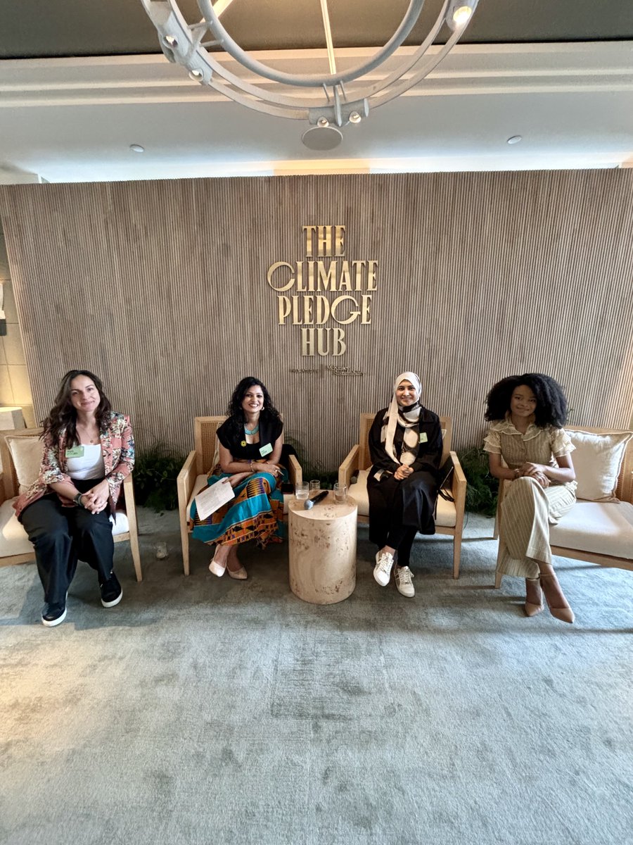 .<a href="/martasjogren/">Marta Sjögren</a>, <a href="/sananomad/">Sana Kapadia</a>, <a href="/NaadiyaMoosajee/">Naadiya Moosajee</a> and   <a href="/mayasideas/">Maya Penn is directing ASALI! 🐝</a> joined us at The Climate Pledge Hub to talk about how women—who are the ones disproportionately impacted by climate change—are powerful drivers of climate solutions. #ClimateWeekNYC