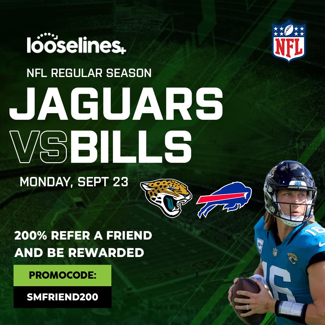 Doubleheader Monday!🏈

Bills (-5.5) vs Jaguars and Bengals (-7) vs Commanders.

Who's taking the upsets?

BET NOW→ bit.ly/looselines_tw

#NFL #MondayNightFootball #Betting