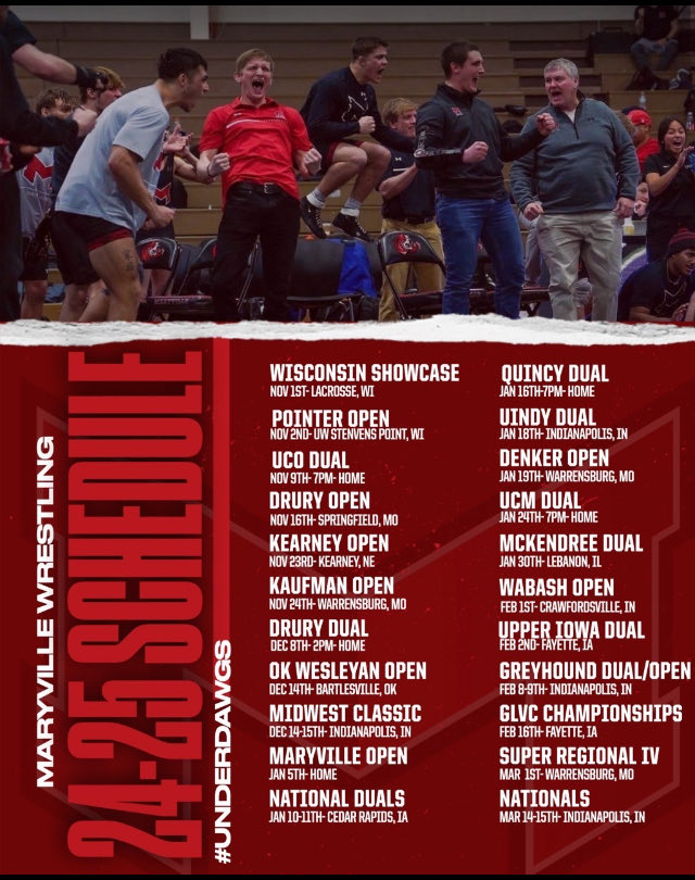 The 2024-2025 schedule!!!