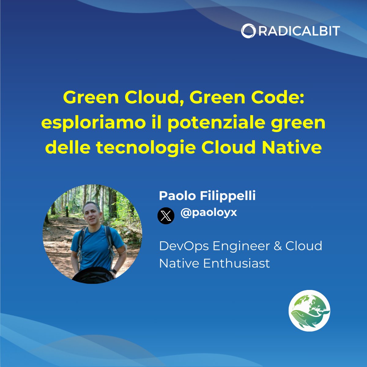 Radicalbit (@weareradicalbit) on Twitter photo Don't miss our Lead DevOps <a href="/paoloyx/">Paolo Filippelli</a> at <a href="/CNCFEnvTAG/">CNCF TAG Environmental Sustainability</a> ! He'll be discussing how to promote environmental sustainability in the cloud native industry and open source space.
Register at the following link to partecipate → meetup.com/it-IT/digital-… Don't miss our Lead DevOps <a href="/paoloyx/">Paolo Filippelli</a> at <a href="/CNCFEnvTAG/">CNCF TAG Environmental Sustainability</a> ! He'll be discussing how to promote environmental sustainability in the cloud native industry and open source space.
Register at the following link to partecipate → meetup.com/it-IT/digital-…