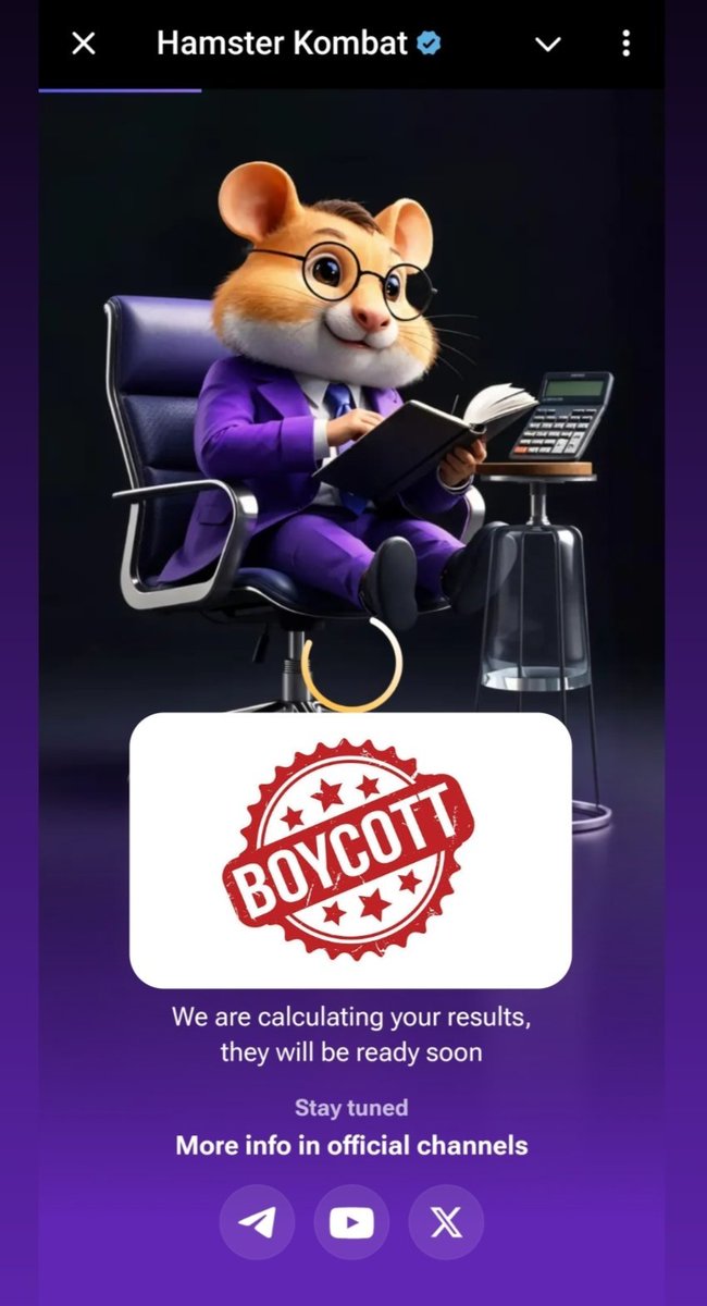 SarkarTuhen's tweet photo. Unfollow and report Hamster Kombat everywhere, because Hamster Kombat has done so much wrong with us, that their project cannot succeed in any way.
@hamster_kombat @CatizenAI @ton_blockchain @blumcrypto @Cryptowithkhan 

#boycotthamsterkombat
#unfollowfakeyoutubers 
#scammers https://t.co/92XewGJmUS