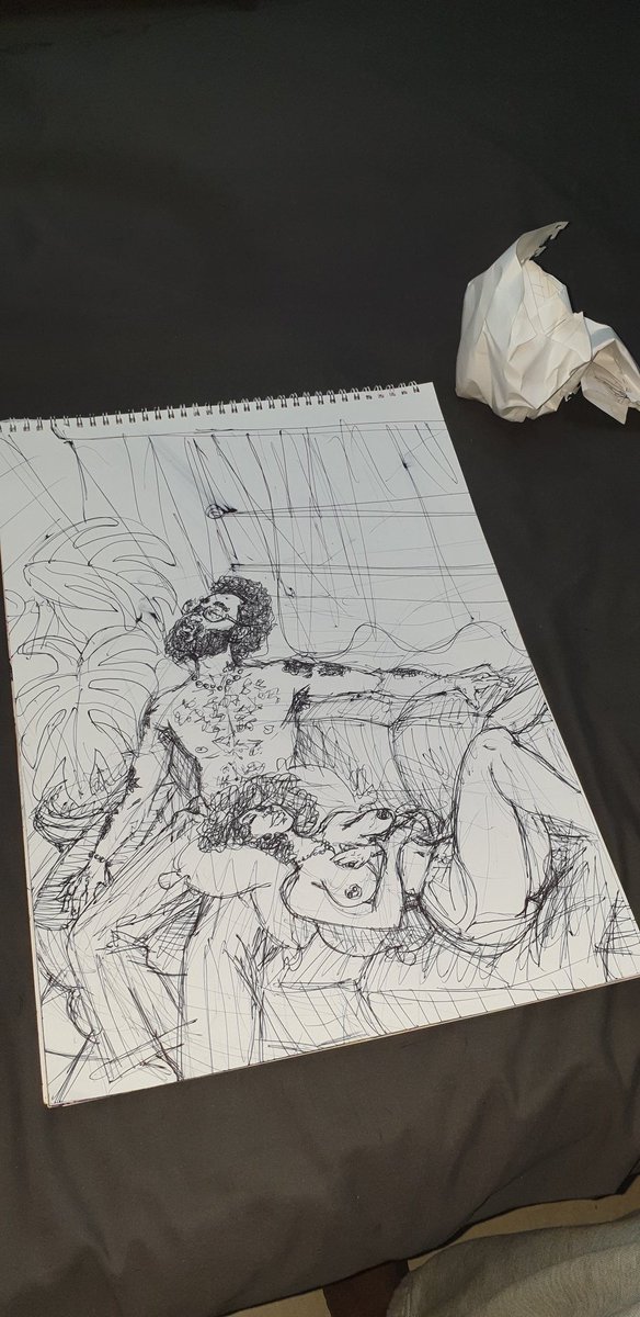 This sketch was a tricky one to get off... all I see is mistakes...but all those lines "give it character" I guess...