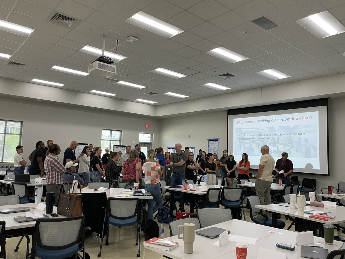 chrisclark7205's tweet image. @TomGlennHS and @DanielsonMiddle math teachers highly engaged in a discussion with @mathgeek76 about productive struggle and instructional moves to facilitate deep levels of learning in their #thinkingclassrooms