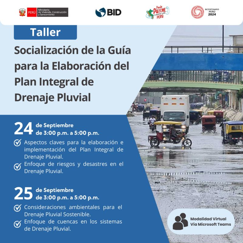JulioMa33475984's tweet image. Socialización de la Guía para la Elaboración del Plan Integral de Drenaje Pluvial (PIDP)
#PIDP #Drenajepluvial #enfoquecuenca #enfoquegrd hashtag#grd #MVCS #PNSU #ugppbid #BID