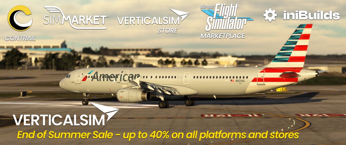 The big annual End of Summer Sale has now arrived through 9/30!

Another note, PBI will release for MSFS mid-October! 🏝️

Don't forget to follow on Discord where you'll have access to earlier previews (usually daily WIP photos)!
discord.gg/u52ucvKm9Y