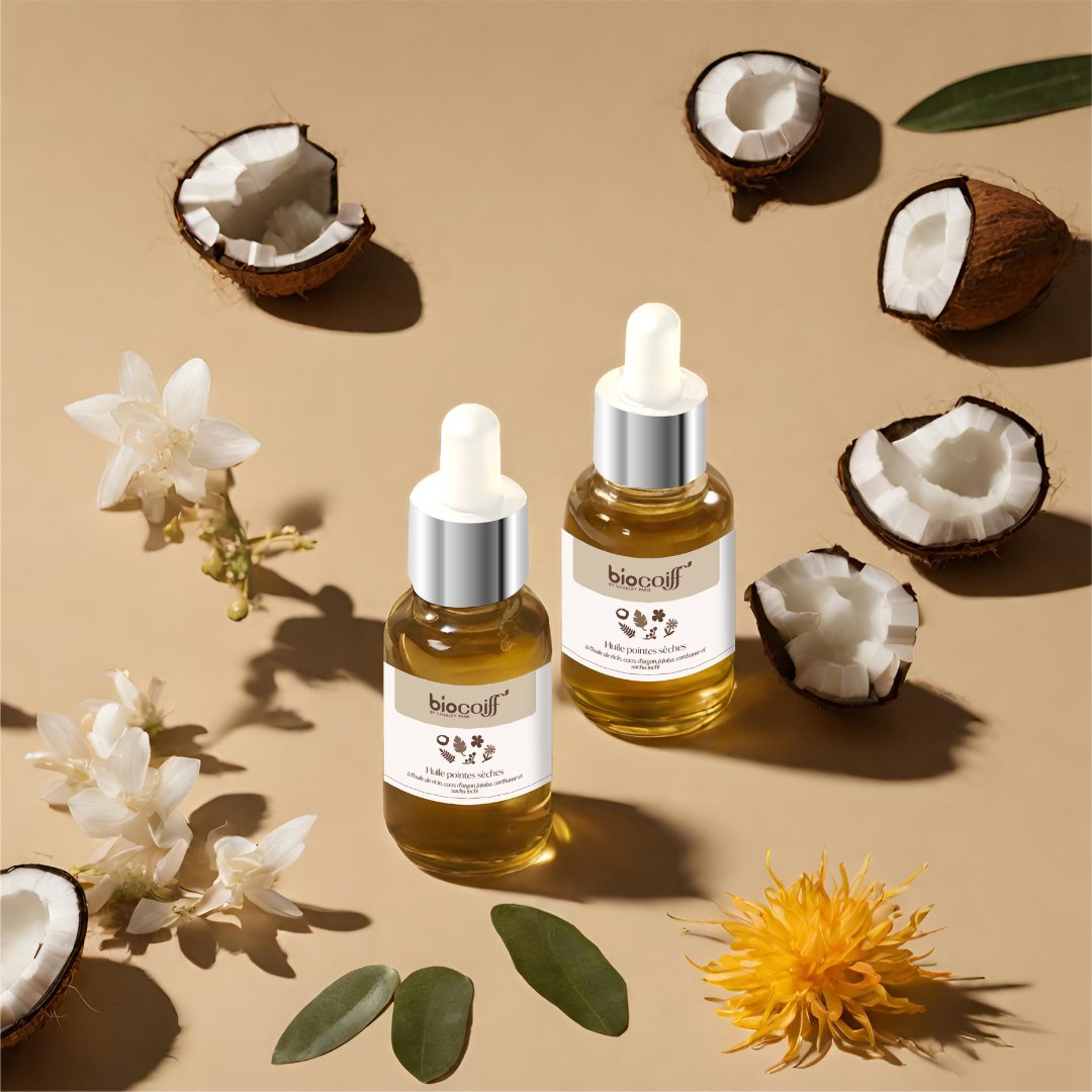 Vos pointes abîmées ont besoin d'amour ? 🌟 Découvrez notre huile pour pointes sèches ! Enrichie en ingrédients nourrissants, elle répare et hydrate vos cheveux pour une douceur et une brillance retrouvées. ✨ #CheveuxSains #HuileCheveux #SoinsNaturels