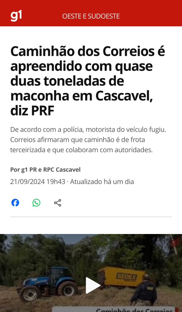 nikolas_dm's tweet photo. Um caminhão dos Correios foi apreendido neste final de semana com quase 2 toneladas de maconha em Cascavel, no Estado do Paraná. Em novembro de 2023, questionei sobre um carro diplomático brasileiro na Turquia que foi apreendido com 50kg de cocaina. Parece que este Governo está tendo sérios problemas com transporte de drogas em veículos a serviço de órgãos públicos federais. Diante disso, irei protocolar um pedido de informações ao Governo para esclarecer os fatos. Aguardaremos a resposta e acompanharemos a resolução da investigação com as autoridades policiais.