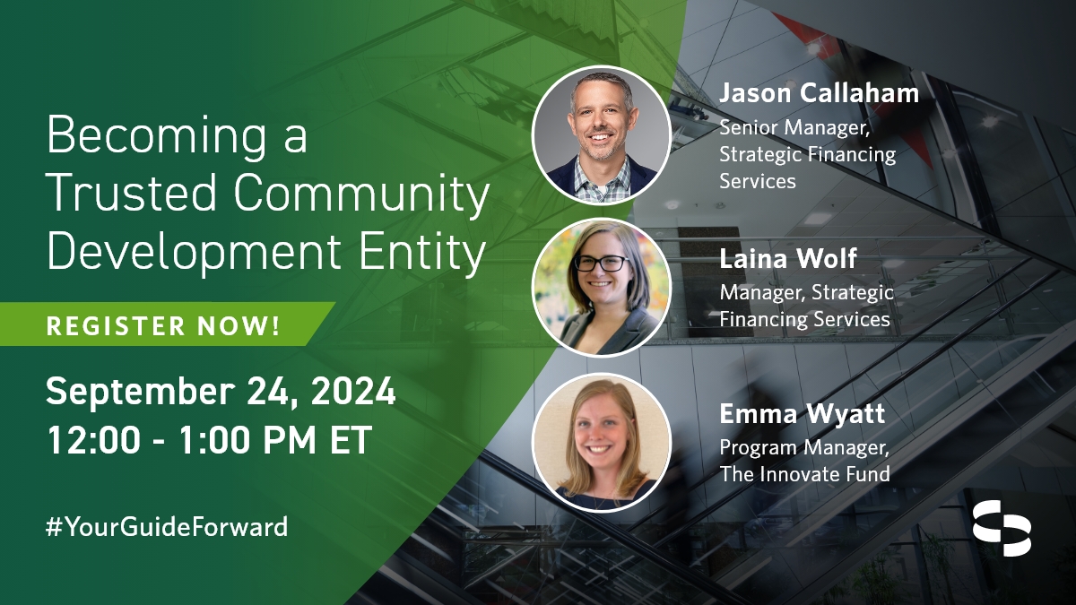 CherryBekaert's tweet image. Discover how certified #CDEs make a difference with the #NMTC program! Don't miss out on our last Strategic Financing Services 2024 Speaker Series where we'll delve into the power of CDE certification in supporting community projects. okt.to/UYC0na 

#StrategicFinance