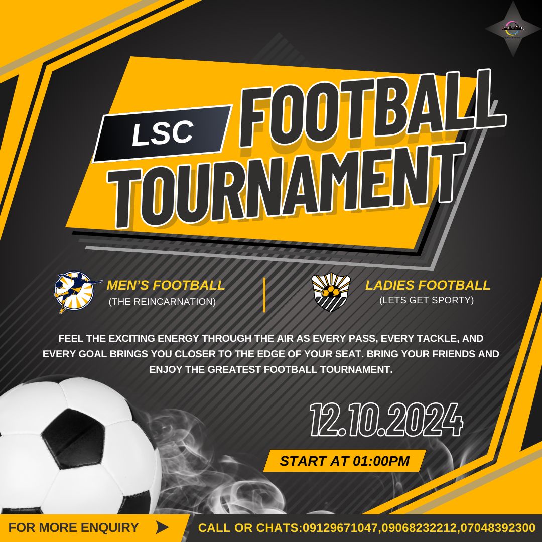 LagosSocialCom's tweet photo. Yohh, are you geared up for the next big thing in LSC? 👀 It's the season of Sporty 🏈 and partying 🎉! We've got the scoop 🤫

📅 Date: 12th October 2024
🕰️ Time: 2pm

Let's get ready to rumble!!! 💪🏽 Who's in? 🤗🏆🥳 https://t.co/LDuTk3CueM