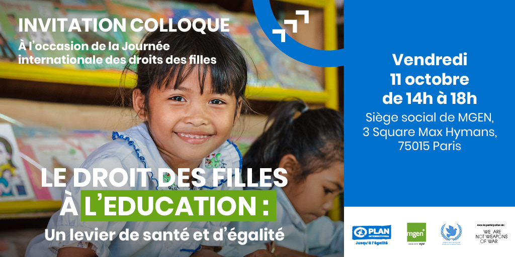 🚨Le 11 octobre, pour la Journée internationale des droits des filles, rejoignez-nous en ligne pour le colloque « Le droit des filles à l’éducation : un levier de santé et d’égalité » 

➡️Inscrivez-vous …-droit-des-filles.site.digitevent.com/page/accueil/

#droits #éducation #santé #égalité

@