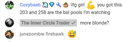 ICT comments on <a href="/TanjaTrades/">Tanja Trades</a> hair dye! in her live stream chat. 😂