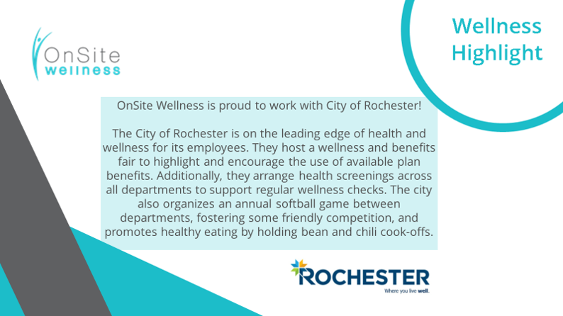 OnSite_Wellness's tweet image. At OnSite Wellness, LLC, we take great joy in witnessing the advancement of wellness within companies. We sincerely appreciate City of Rochester for their ongoing trust and commitment as our valued partners in wellness.
#OnSiteWellnessLLC #CorporateWellness #WellnessPrograms