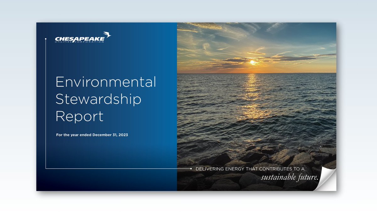 We are committed to environmental stewardship, and sustainability is a key driver in Chesapeake Utilities’ growth strategy. This micro-report highlights our significant achievements and ongoing initiatives in environmental stewardship. Read it here: hubs.la/Q02QMkgY0