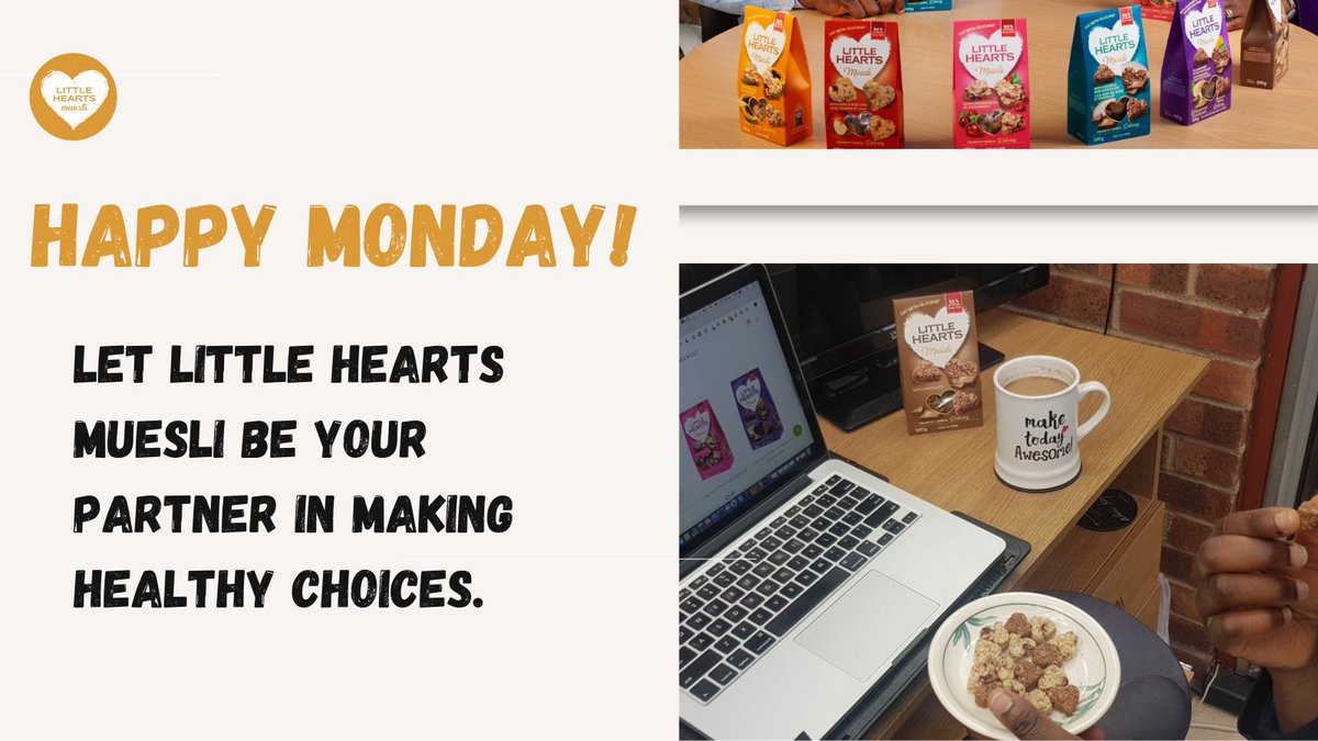 LittleHeartsM's tweet photo. Kick off the week right, and let’s make healthy choices together.
.
.
#MondayMotivation #HealthyChoices #LittleHeartsMuesli  #HappyAndHealthy #HealthySnack #HealthyChoicesHealthyLife #HappyNewWeek #BeEnergtic #WholesomeSnack #VeganSnack #GlutenFreeSnack https://t.co/a1Pzr77v3R