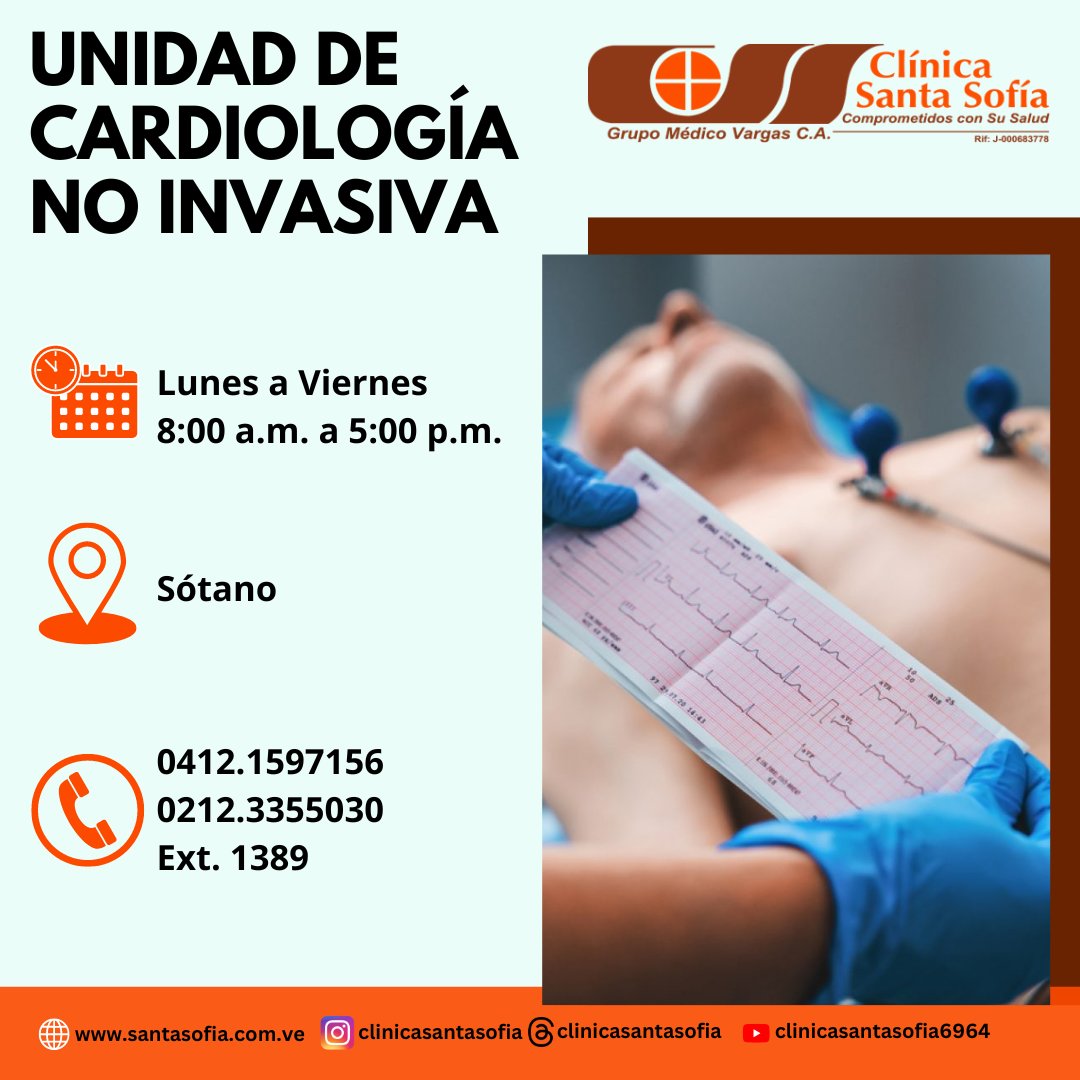 Acude a la unidad de cardiología no invasiva cuando debas realizarte:
-Ecocardiograma
-Ecocardiograma con estrés farmacológico o ejercicio
-Ecocardiograma con Contraste
-Test de Holter
-Monitoreo Ambulatorio de Presión Arterial – MAPA
-Prueba de Esfuerzo – Ergometría