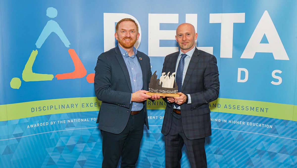DkIT_ie's tweet image. @DkIT_ie was delighted to receive a prestigious @hea_irl &amp;amp; @ForumTL
DELTA award as part of their collab on the Virtual Labs project. 
Dr Ronan Bree and Dr Bernard Drumm, both from @dkitscience represented DkIT: tinyurl.com/ytnphz3n
#deltaaward #virtuallabs #dkitscience
